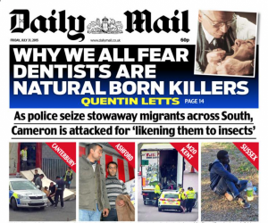 The front page of the Daily Mail on July 31
